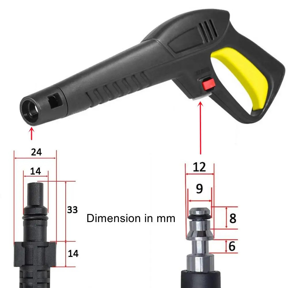 Car Wash Water Gun for LAVOR Parkside High Pressure Washer with Extension Wand a