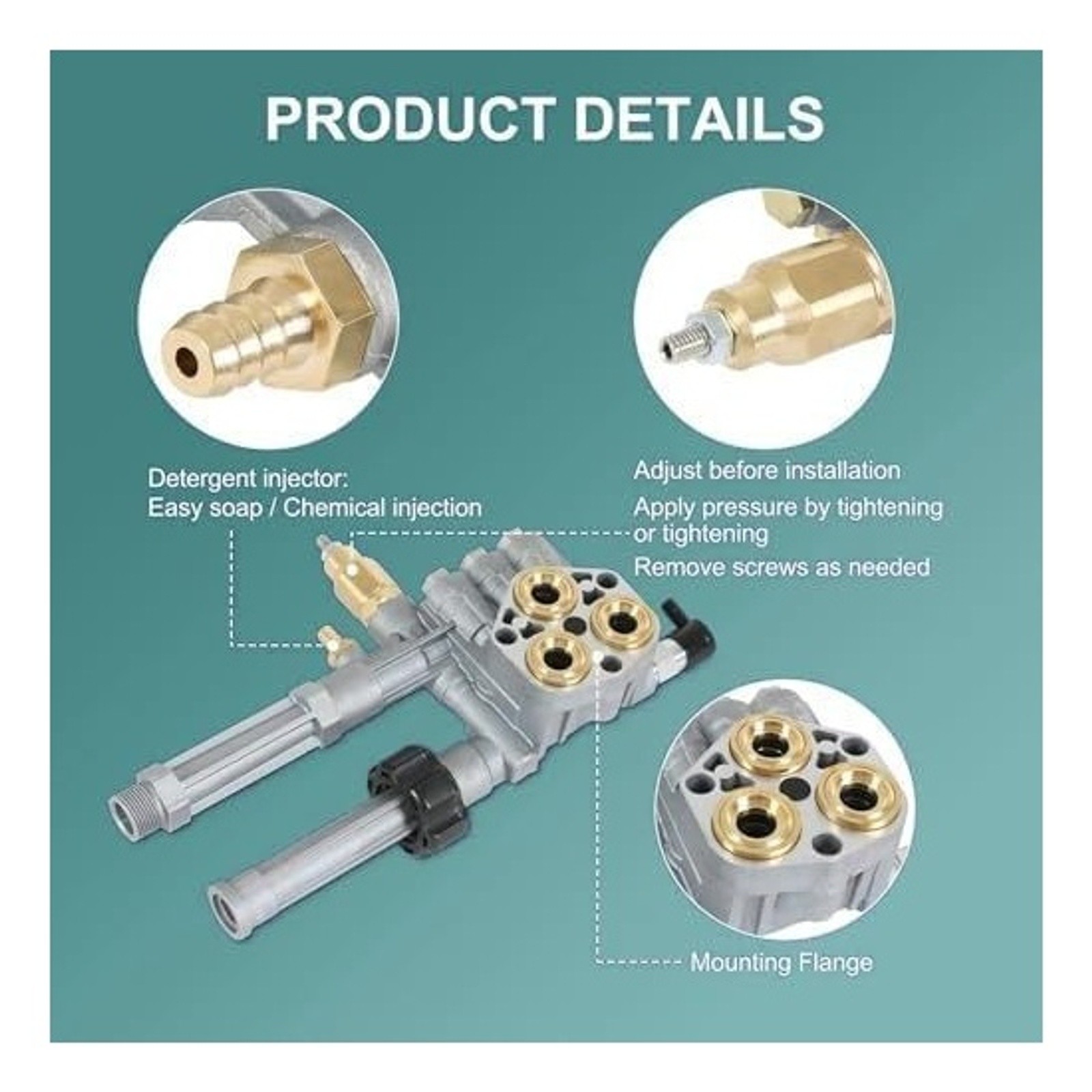 Eruditeness Pump Head Replacement Kit with Thermal Relief Valve & Unloader
