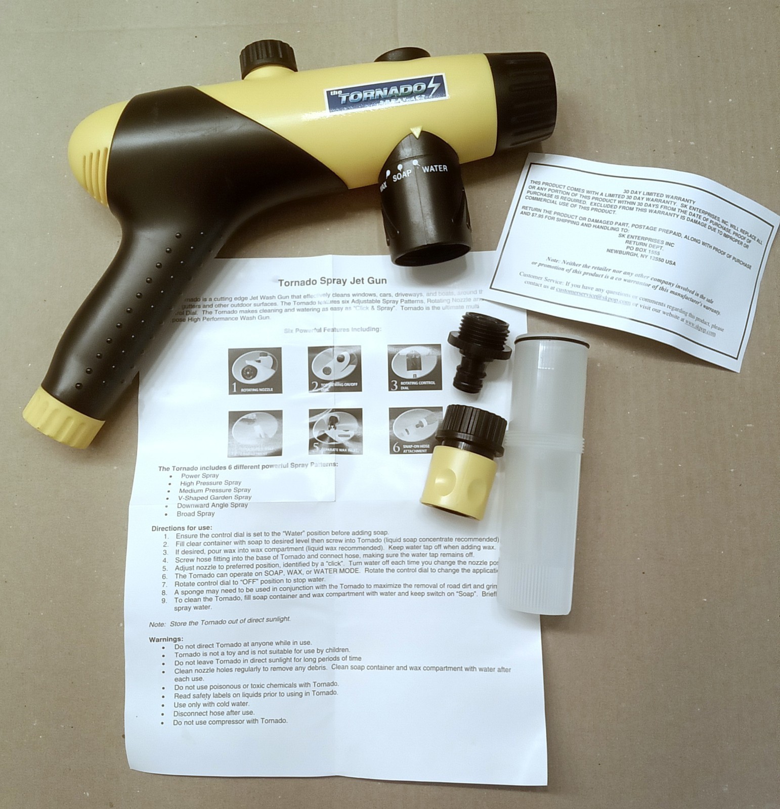 Tornado Spray Jet Car Cleaning Gun, High Pressure Cleaning Gun Jet Cleaner NEW