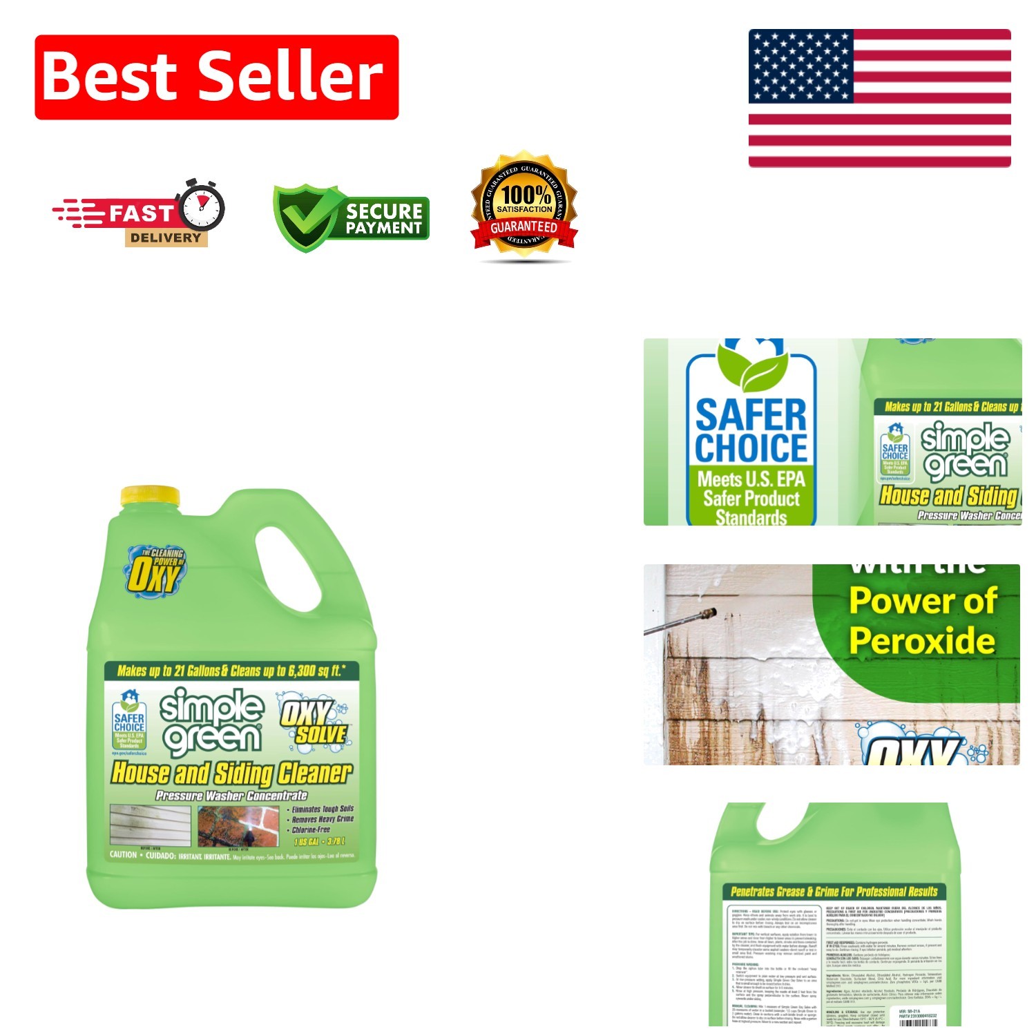 128 oz. Oxy Solve Cleaner – Effective Mold & Mildew Remover for All Exteriors