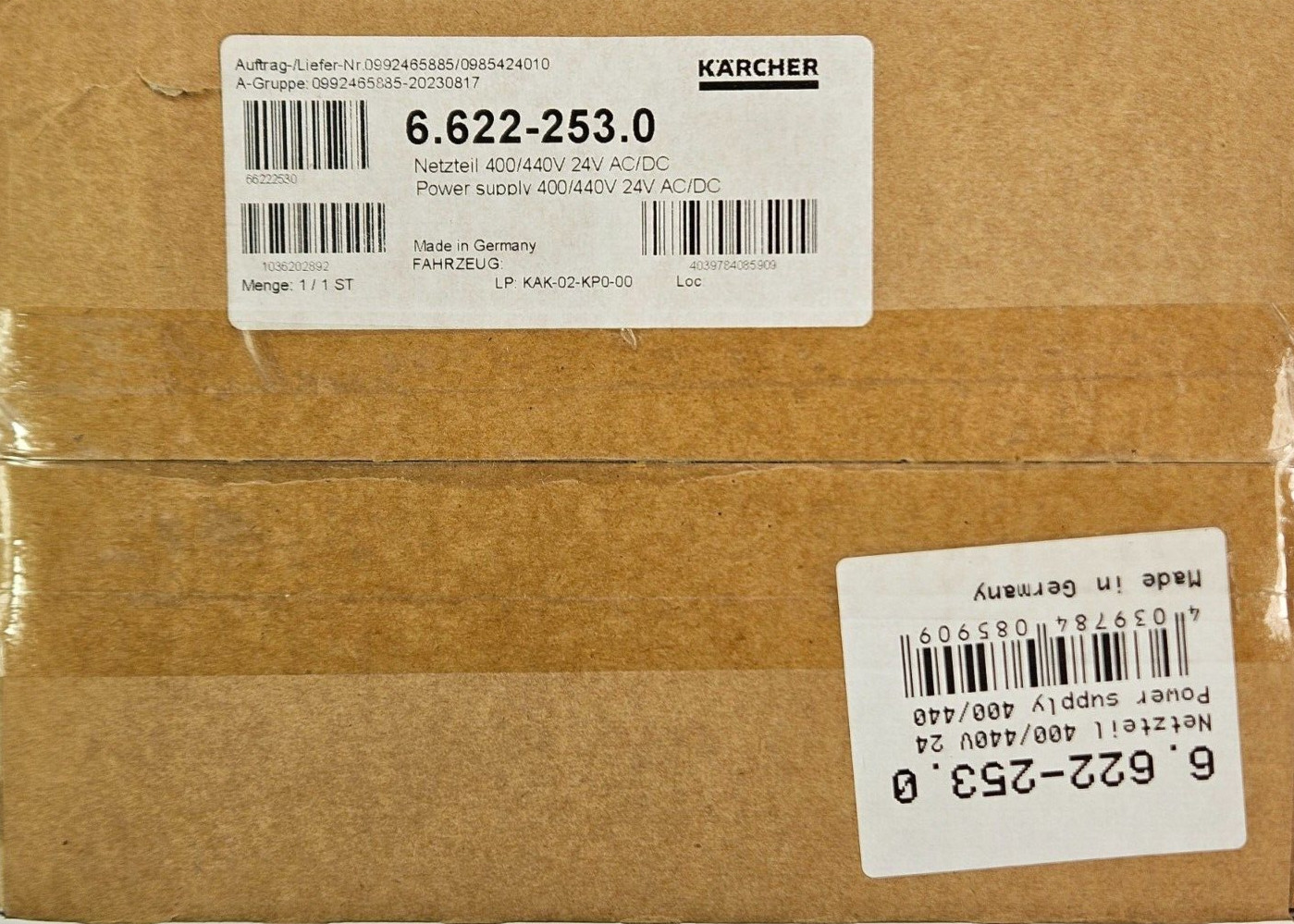 Karcher 6.622-253.0 Power Supply 24V DC 440V Roller Fischer Transformer