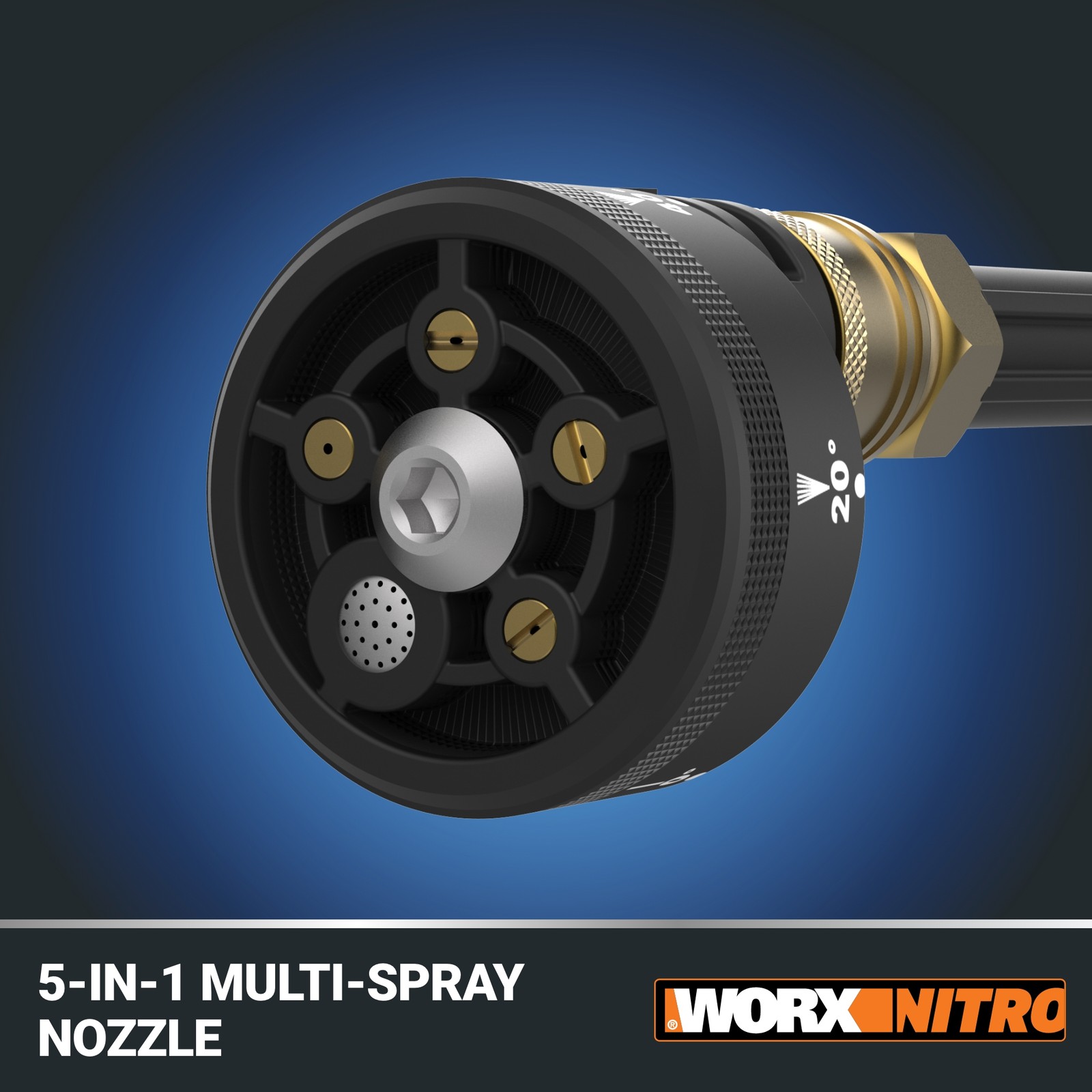 Worx Nitro Hydroshot 20V 710PSI Light-Duty Electric Pressure Washer (WG633)