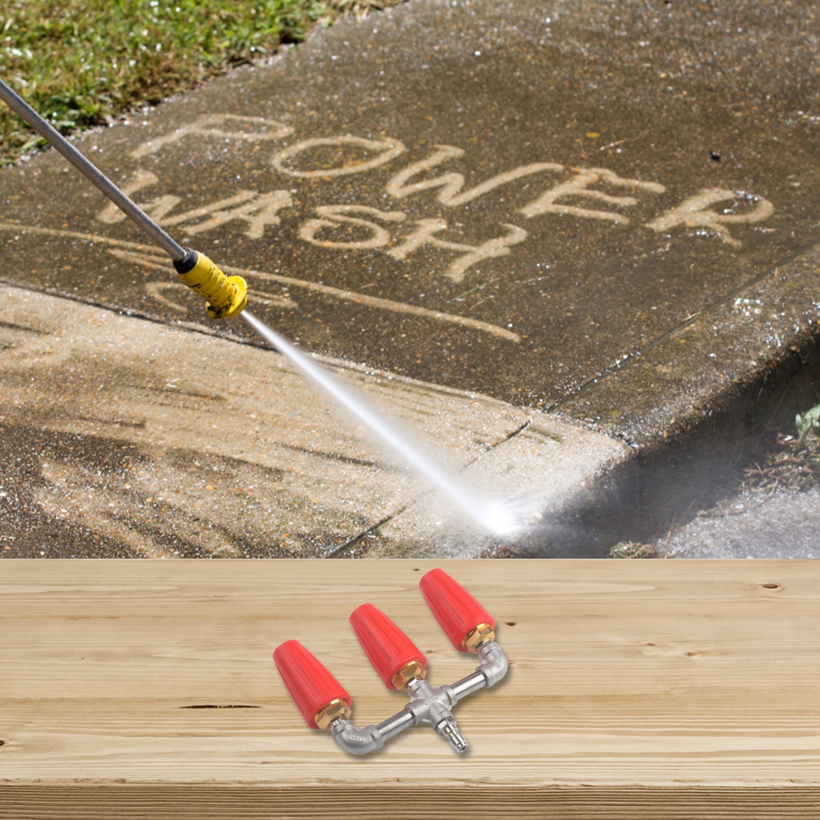 High Efficiency 360 Degree Rotary Turbo Nozzle for Outdoor Cleaning Tasks