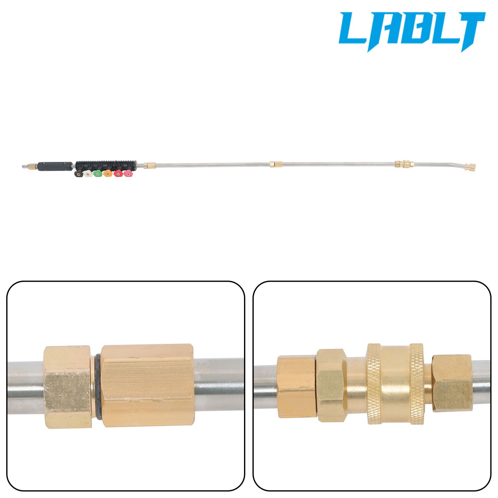 LABLT 97 inch Pressure Washer Extension Wand Replaceable Upgraded Power Washer