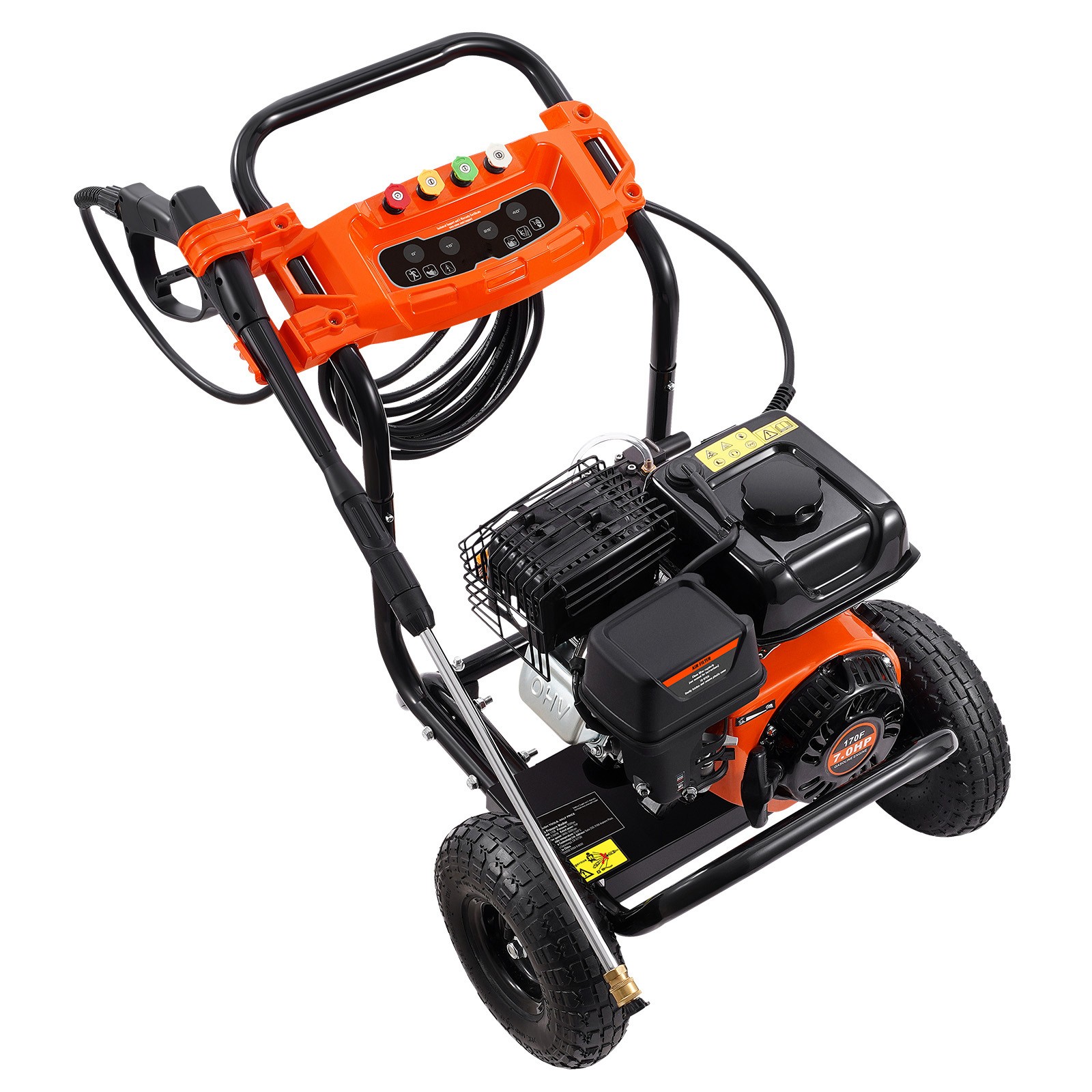 VEVOR Gas Pressure Washer 3500 PSI 2.6 GPM with 5 Nozzle Set for Cars Fences