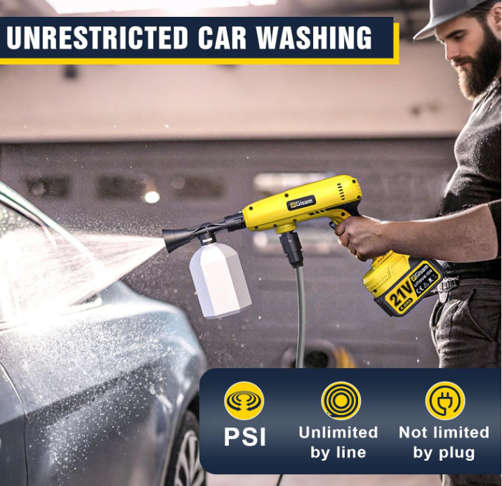 Cordless Pressure Washer,1250 PSI Cordless Power Washer with 2pcs 4.0Ah