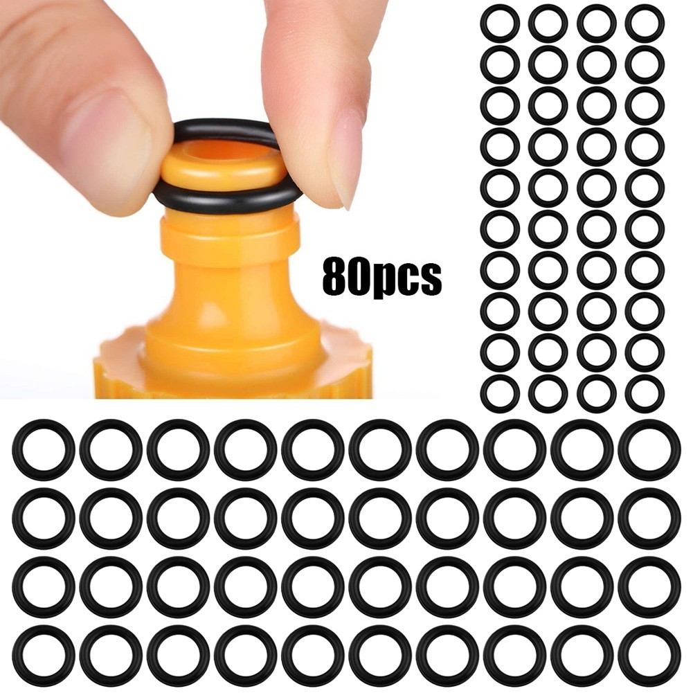 80 Pcs/Set 1/4 M22 + 3/8 O Rings For Pressure Washer Hose Quick Disconnect Kits