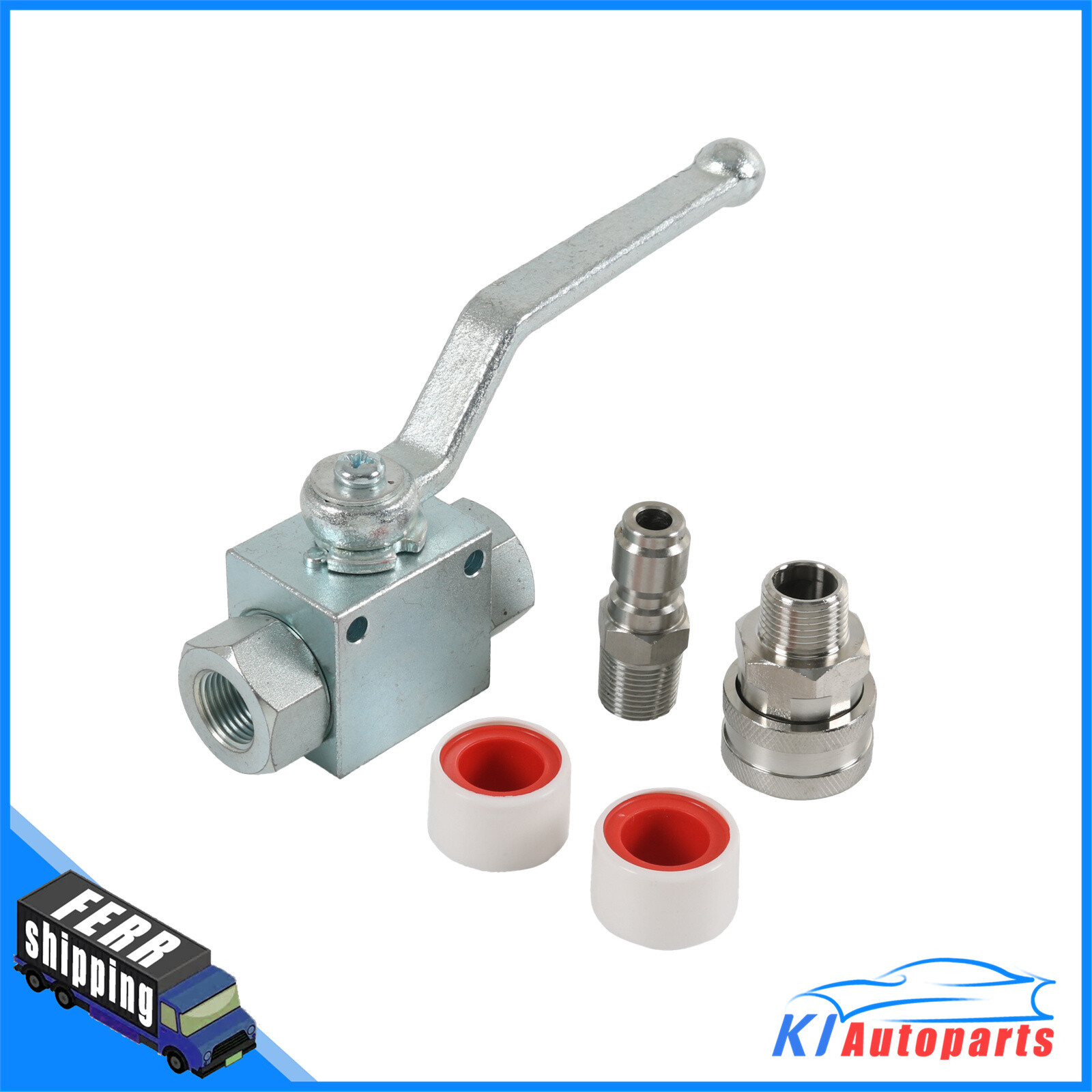 3/8″ Ball Valve 3/8″ fitting Female Out For Pressure Washers Max 4500 PSI