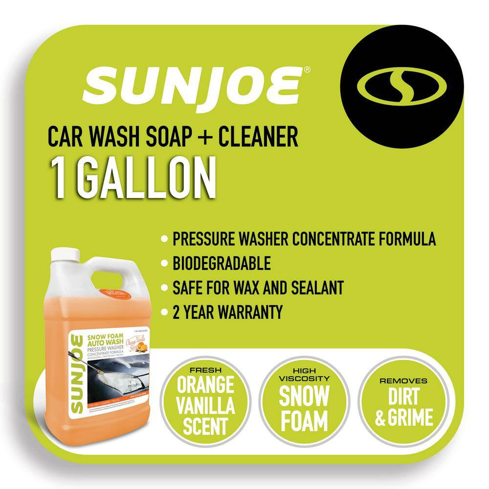 1 Gal. Premium Snow Foam Pressure Washer Rated Car Wash Soap and Cleaner, Orange