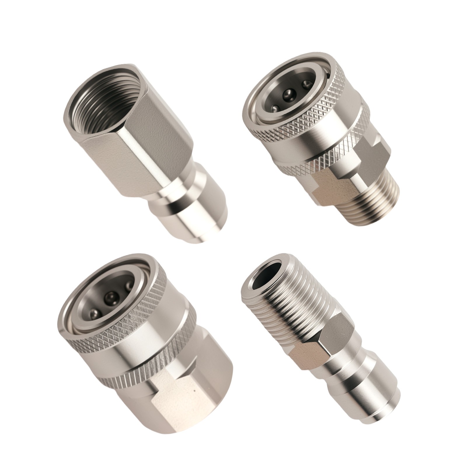 Pressure Washer Quick Disconnect Adapter 3/8″ NPT Thread Stainless Steel 4 Pack