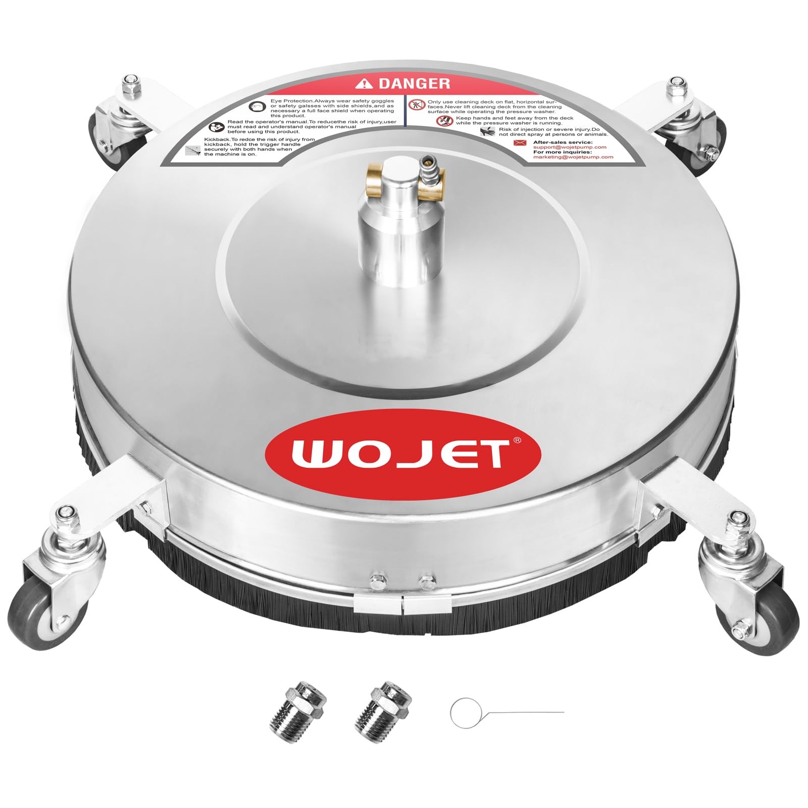 WOJET 16″ Stainless Steel Pressure Washer Surface Cleaner, Professional Grade…