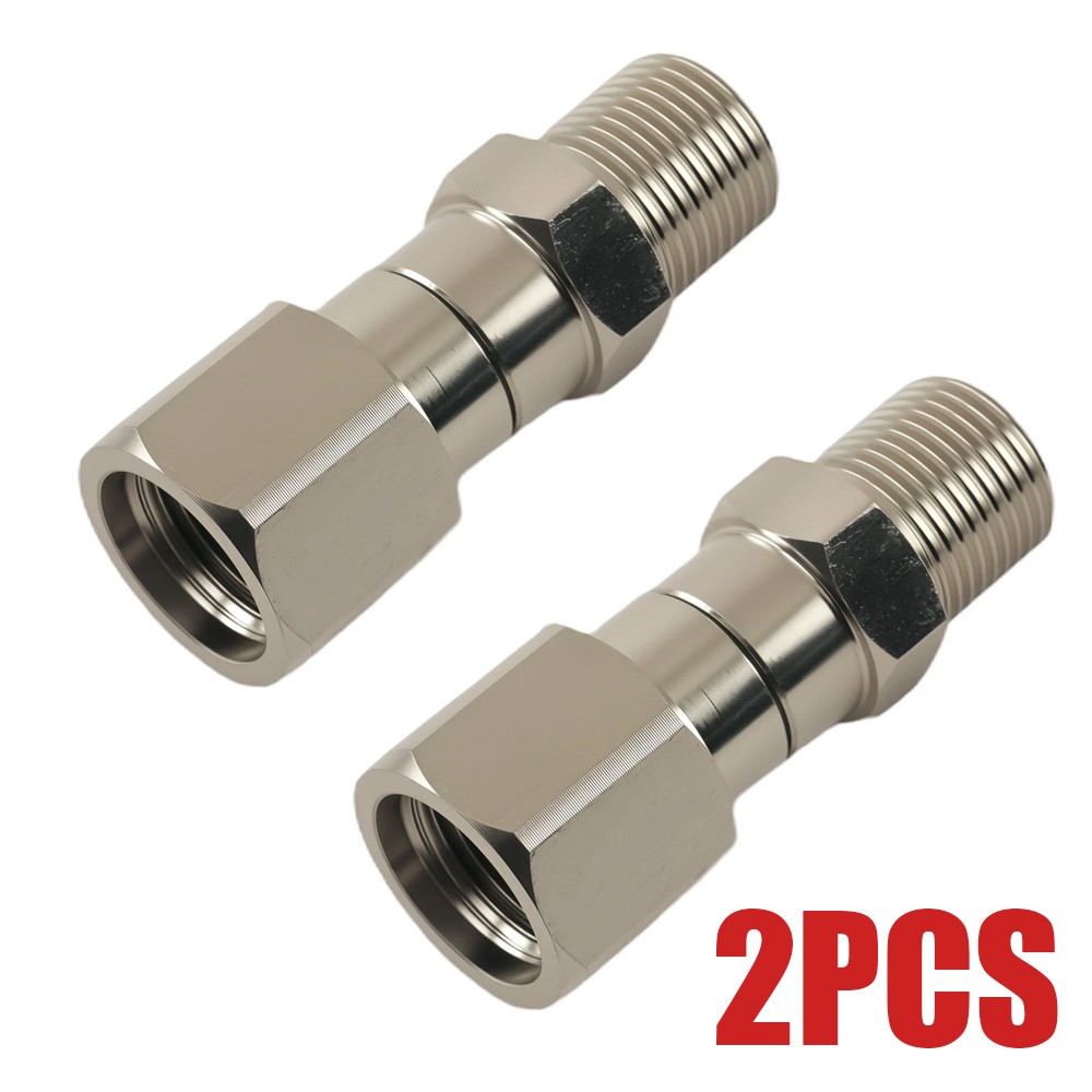 2 Pack 3/8″ NPT Pressure Washer Swivel Fittings, Stainless Steel USA