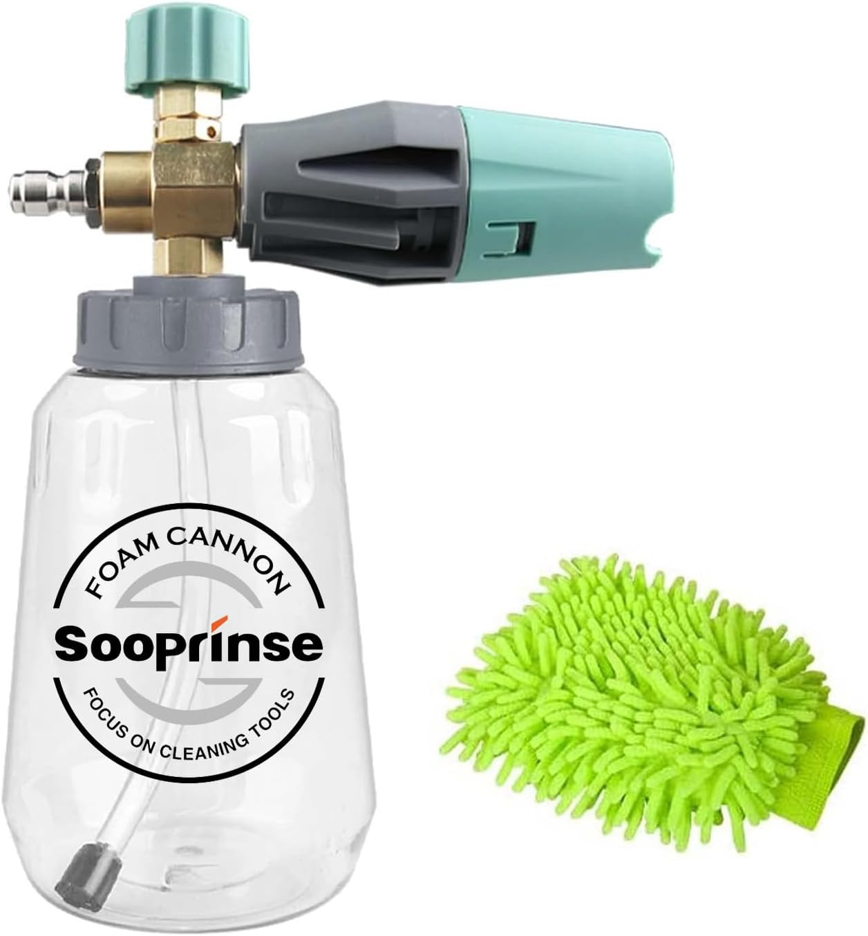 Sooprinse Foam Cannon, Adjustable Snow Foam Lance Transparent Body, Professional