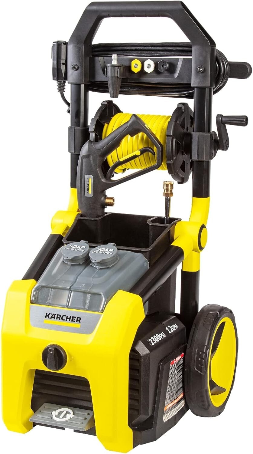 Powerful Kärcher K2300PS Pressure Washer – Versatile 4 Nozzles & Detergent Tank