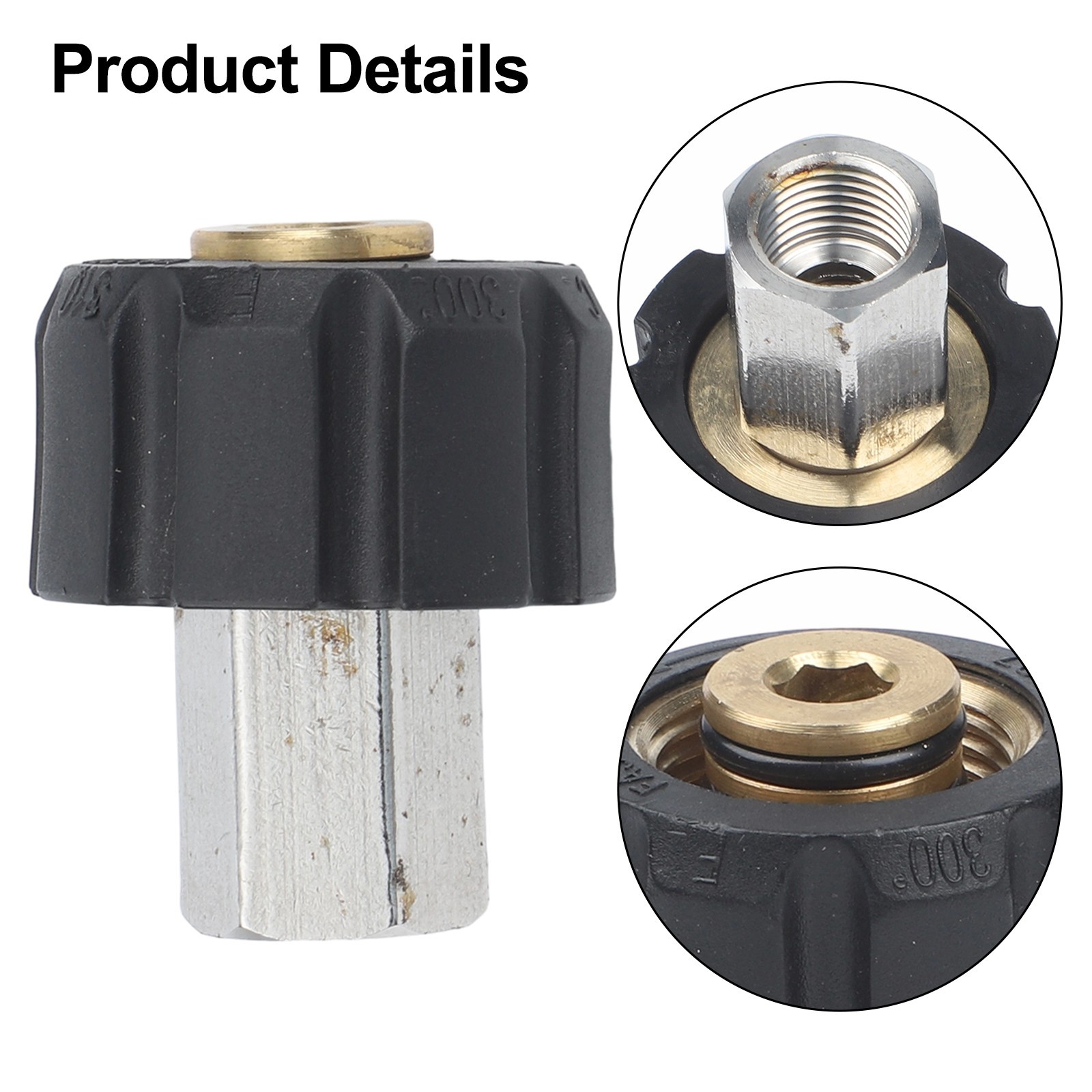 Connector M22 14/15mm 3/8�� Female Stainless Steel 1 Pieces Black And Sliver