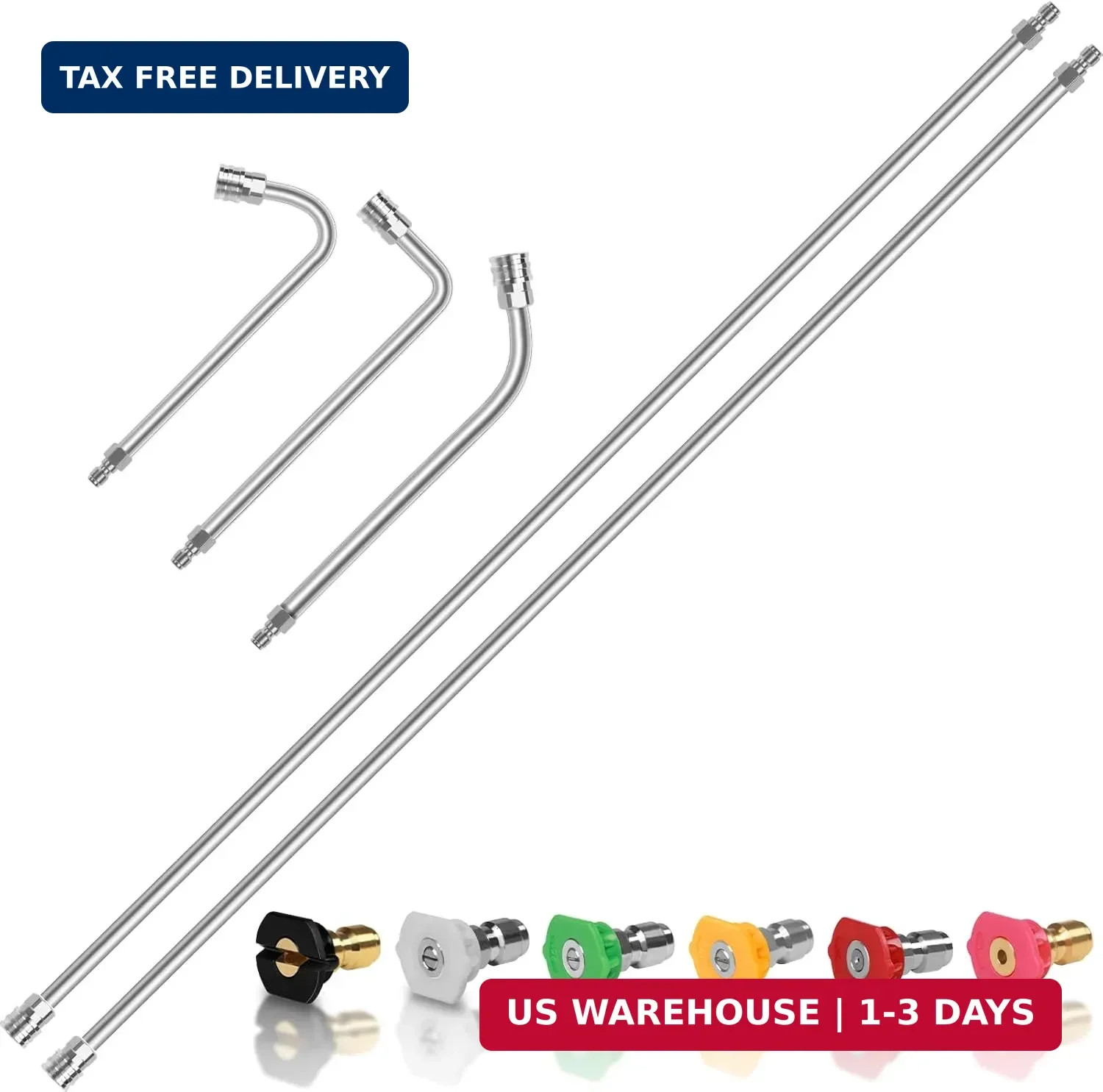 120″ Pressure Washer Extension Wand,2 Pack 60 Inch Stainless Steel Power Washer