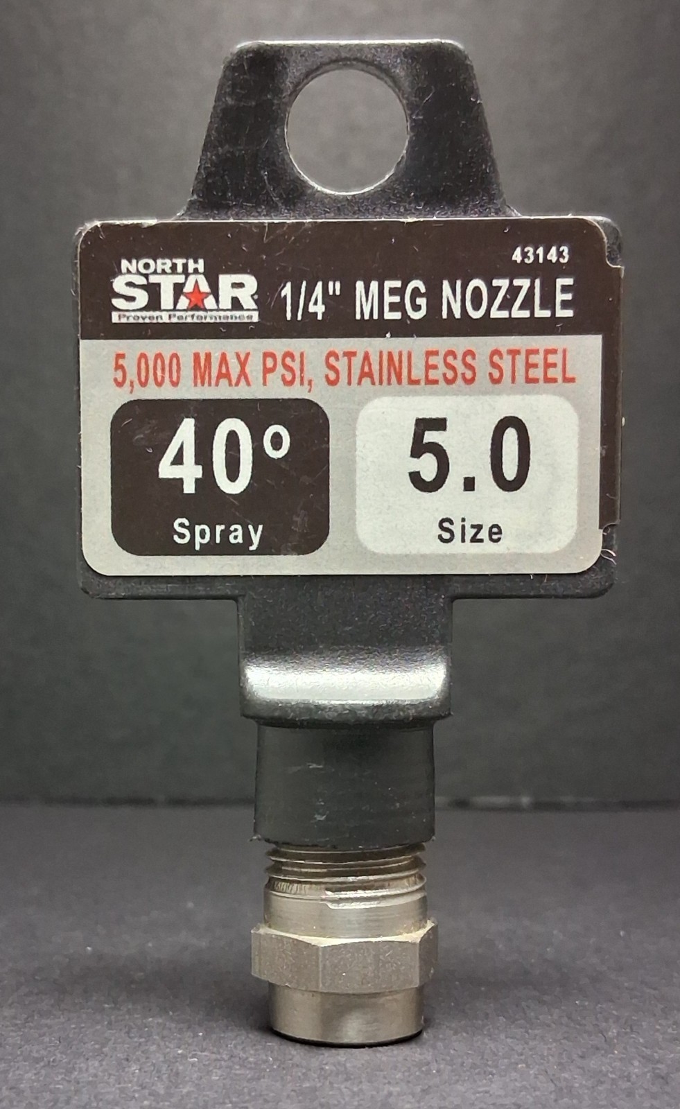 USA Meg 40050 Jetwash 40°, Size 5.0 Pressure Washer Spray Nozzle 1/4″ NPT S/S