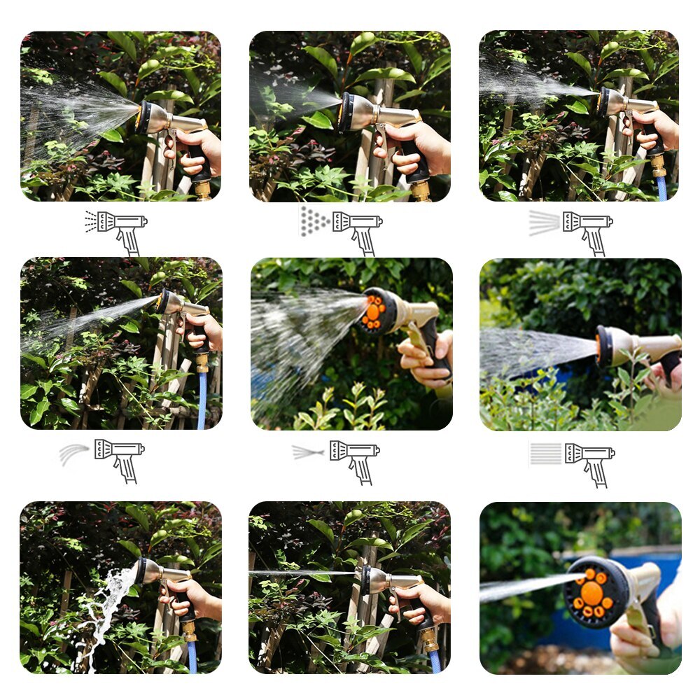 Garden Watering Sprinkle Rotary Water Spray Gun Car Washer Irrigation Tool