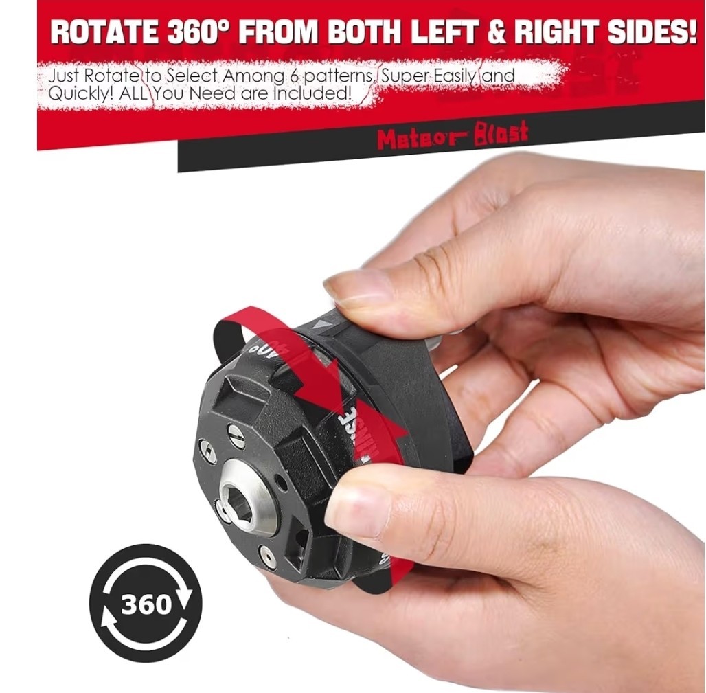 Meteor Blast 6 in 1 Pressure Washer Nozzle Tip Mutiple Degree Orifice 2.5