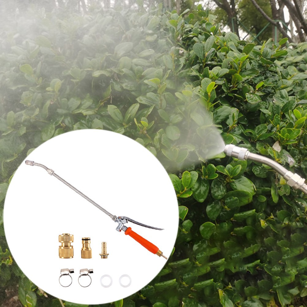 Adjustable Spray Wand with Lockable Handle for Garden and Outdoor Cleaning