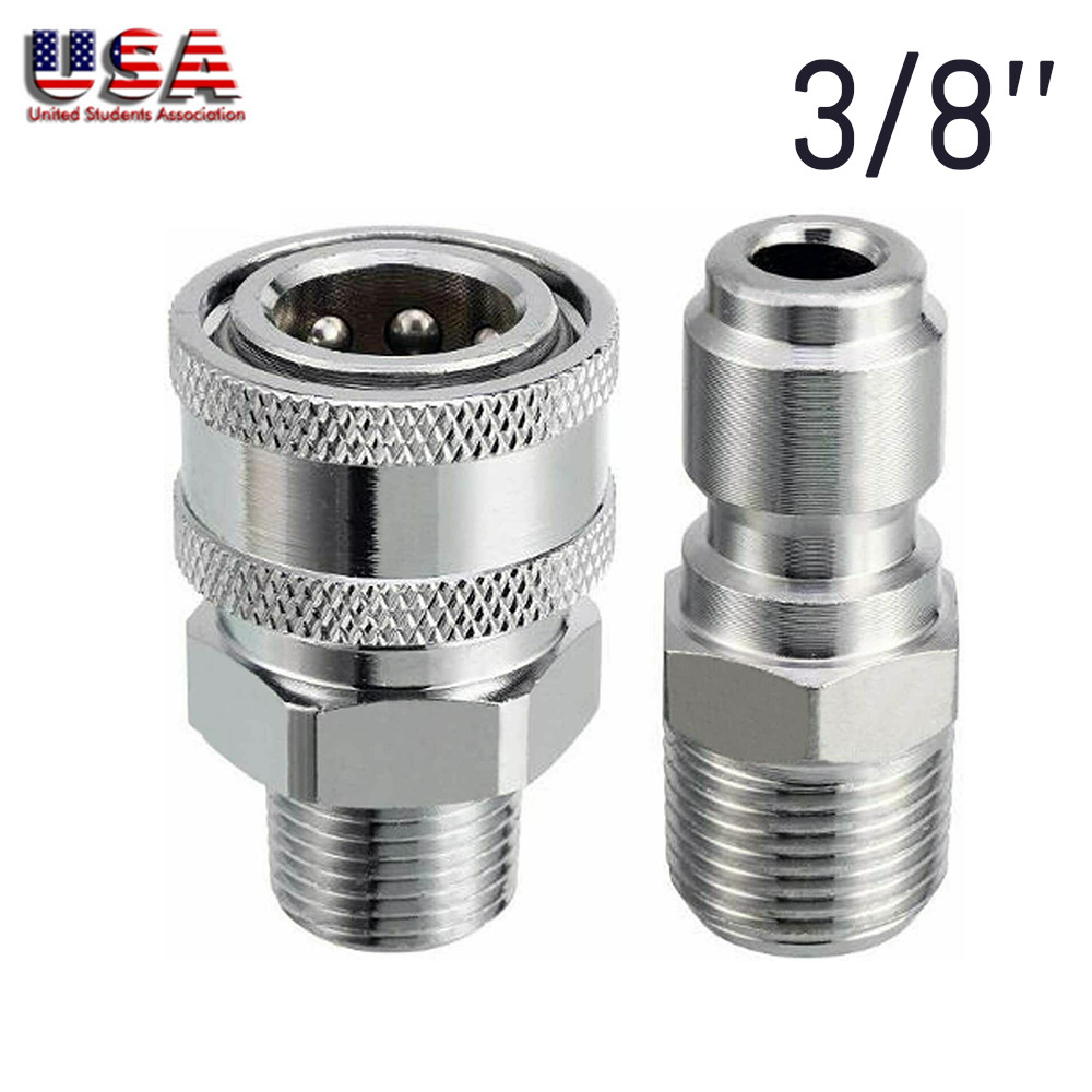3/8″ Male Thread Fitting Pressure Washer Adapter Set Quick Connect Kit 5000 PSI