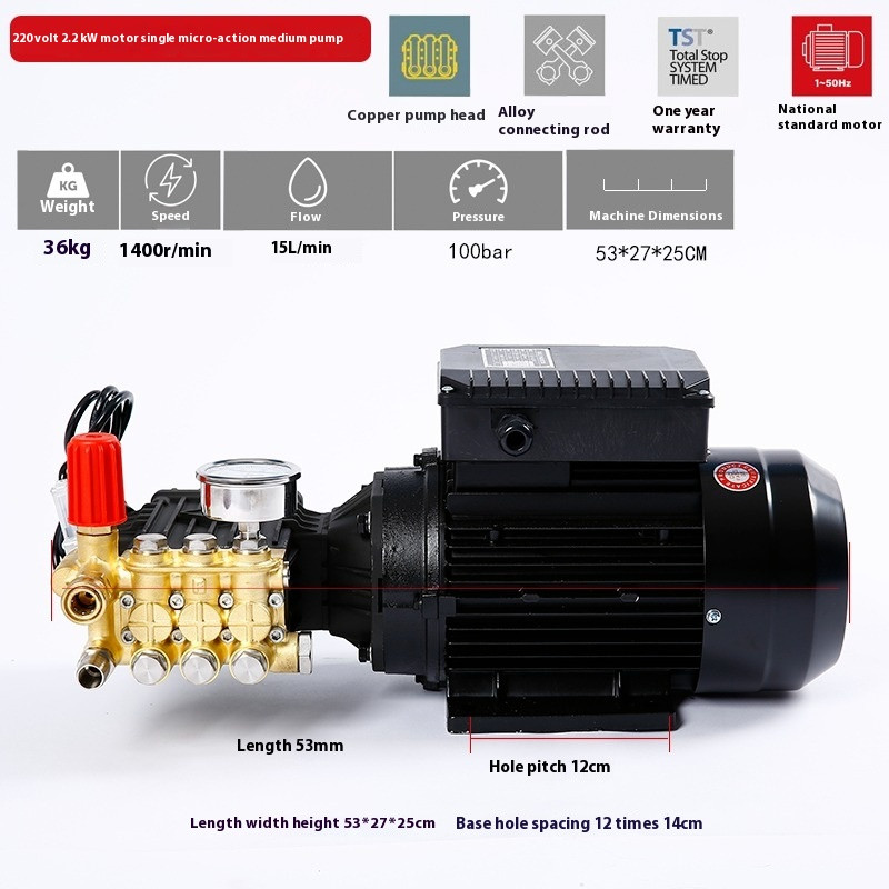 High Pressure Washer Standard Motor Plus Pump Head Booster Piston Pumps