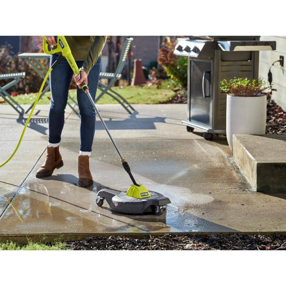 RYOBI 12 in. 3100 PSI Electric Pressure Washer Surface Cleaner w/ Caster Wheels