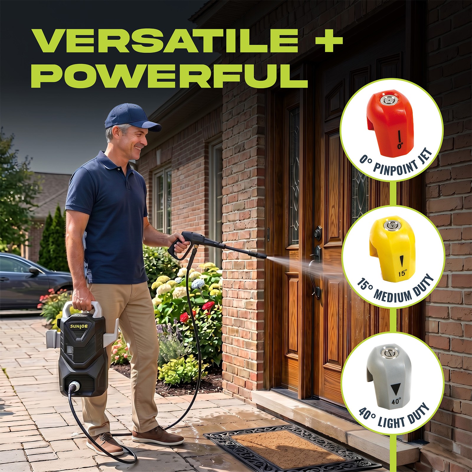 Sun Joe Electric Pressure Washer with Foam Cannon, 1500 PSI, 1.1 GPM (Used)