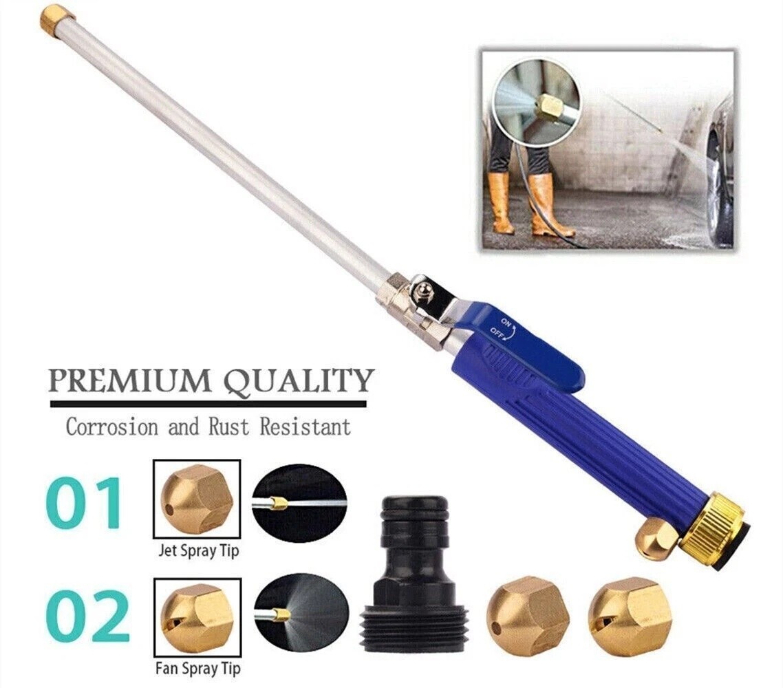 High Pressure Power Washer Spray Wand Lance Water Hose Nozzle Car Wash 2 Tips