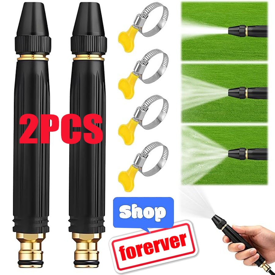 2PCS Larnto High Pressure Hose Nozzle Water Gun for Car Wash Garden Booster ~US