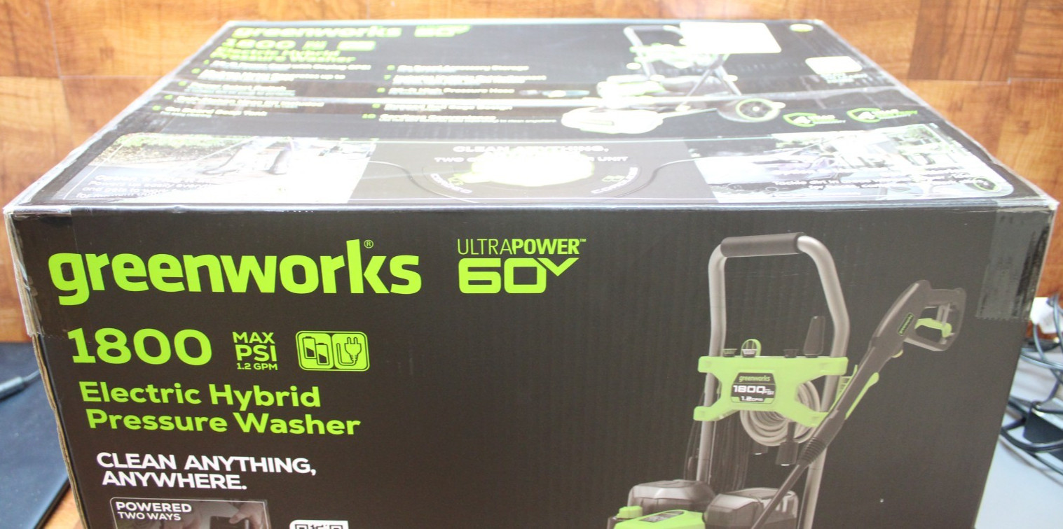 Greenworks Electric Hybrid Portable 1800 PSI Pressure Power Washer NEW