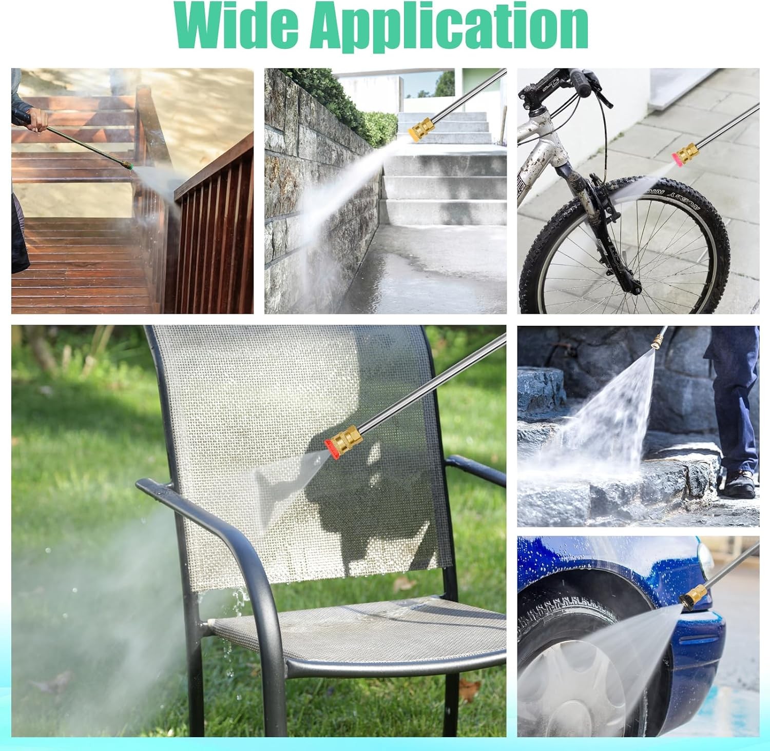 9-Pack Pressure Washer Tips, 4000 PSI-5000 PSI Multiple Degrees Pressure Washer
