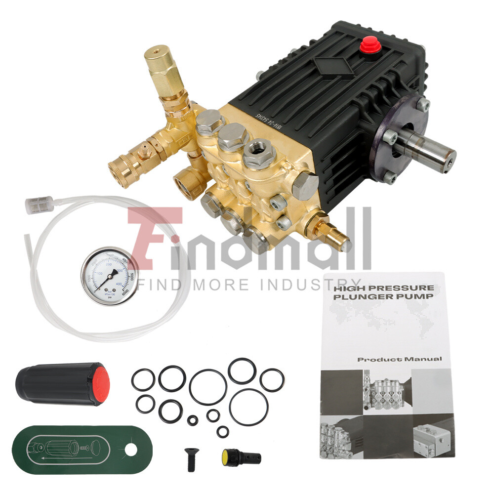 Pressure Power Washer Pump 24mm Solid Shaft 3600 PSI 4.9GPM Belt Drive