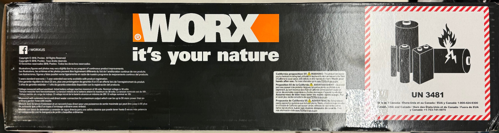 Worx “HydroShot” 20V Max Lithium Portable Power Cleaner 320psi (WG629.2)