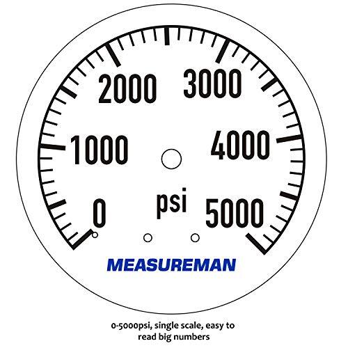 21/2″ Pressure Washer Pressure Gauge Kit 3/8 Inch Quick Connect 05000 Psi Glycer