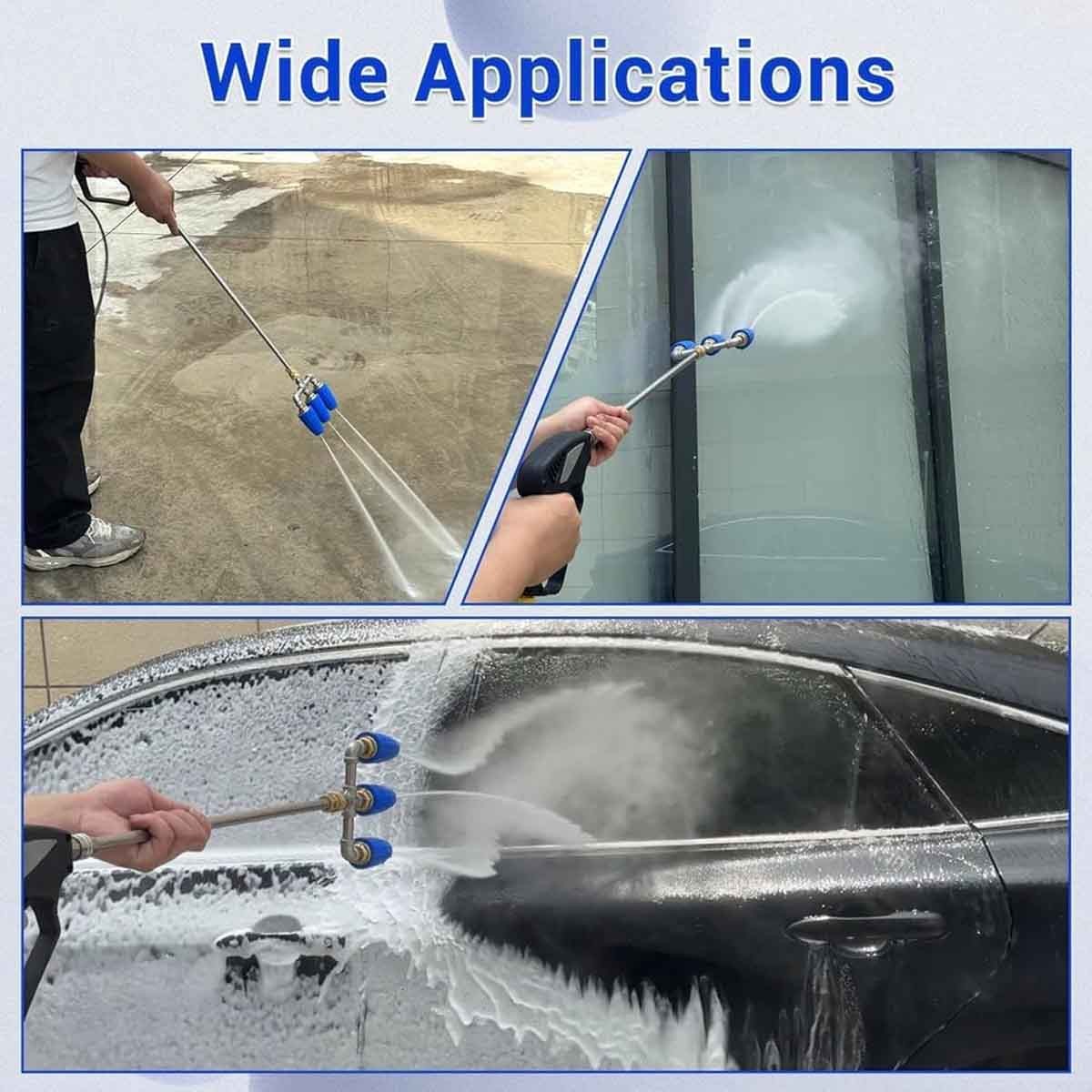 2026 Upgrade 3 in 1 360° Rotating High Pressure Turbo Pressure Washer Nozzle