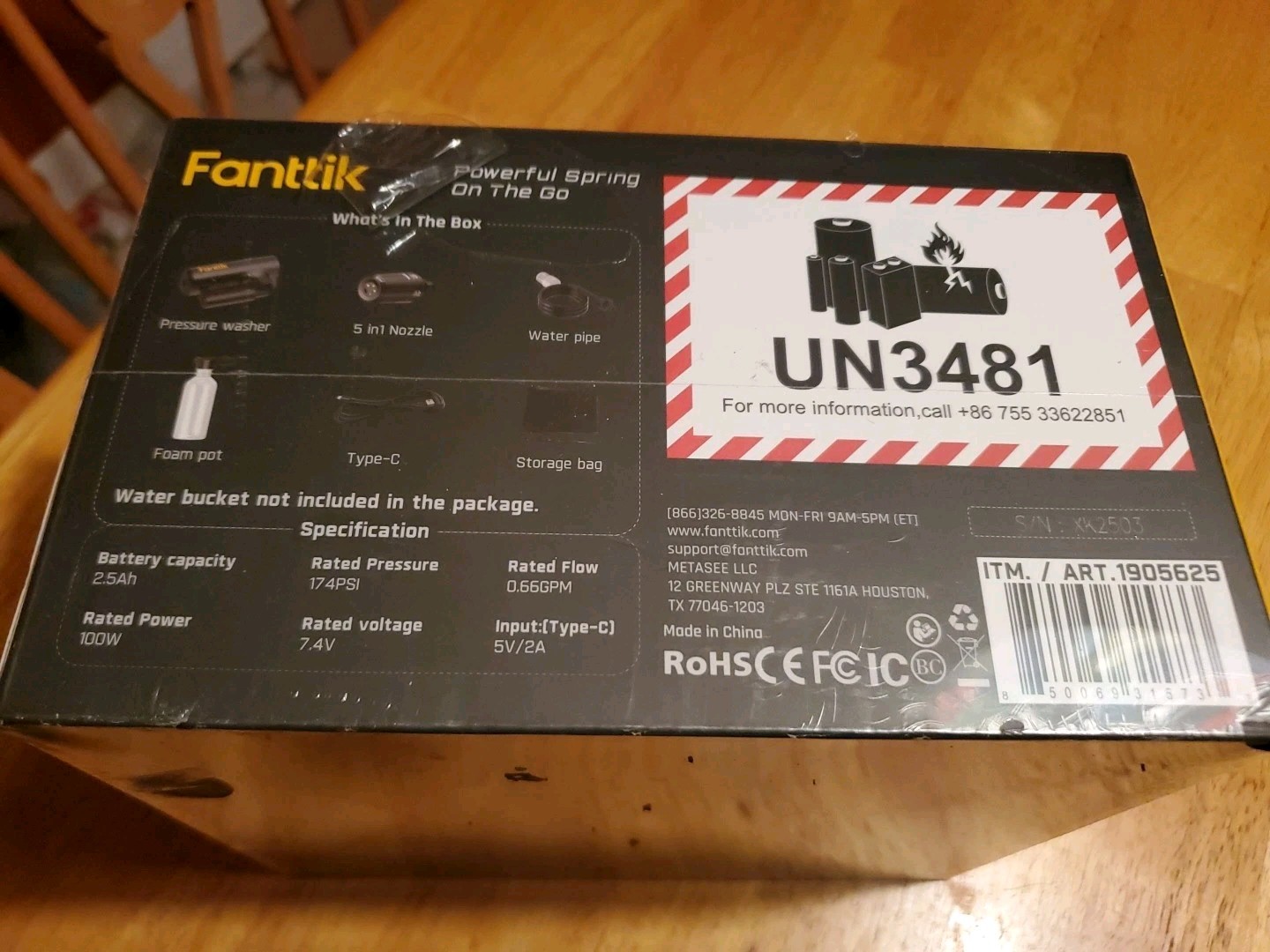 Fanttik K100 Flip Portable Cordless Electric Sprayer, Foldable Pressure Washer