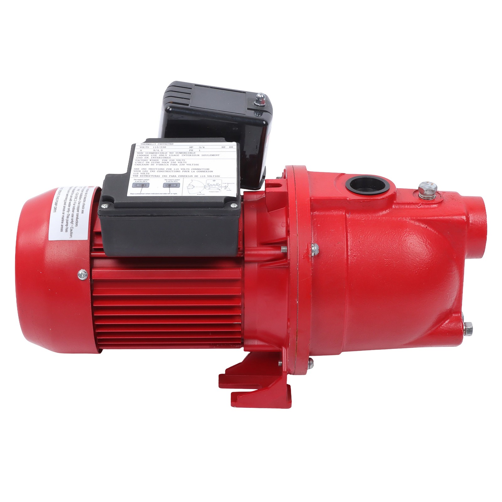 Cast Iron 115/230V Dual Voltage Shallow Well Jet Pump 3/4-HP 13-GPM, 97080701