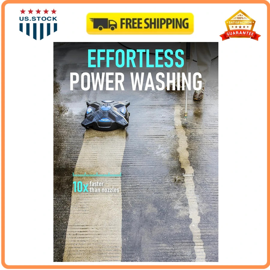 MEKOH 16.5 Inch Pressure Washer Surface Cleaner 3600PSI with 4 Wheels 1/4 Quick