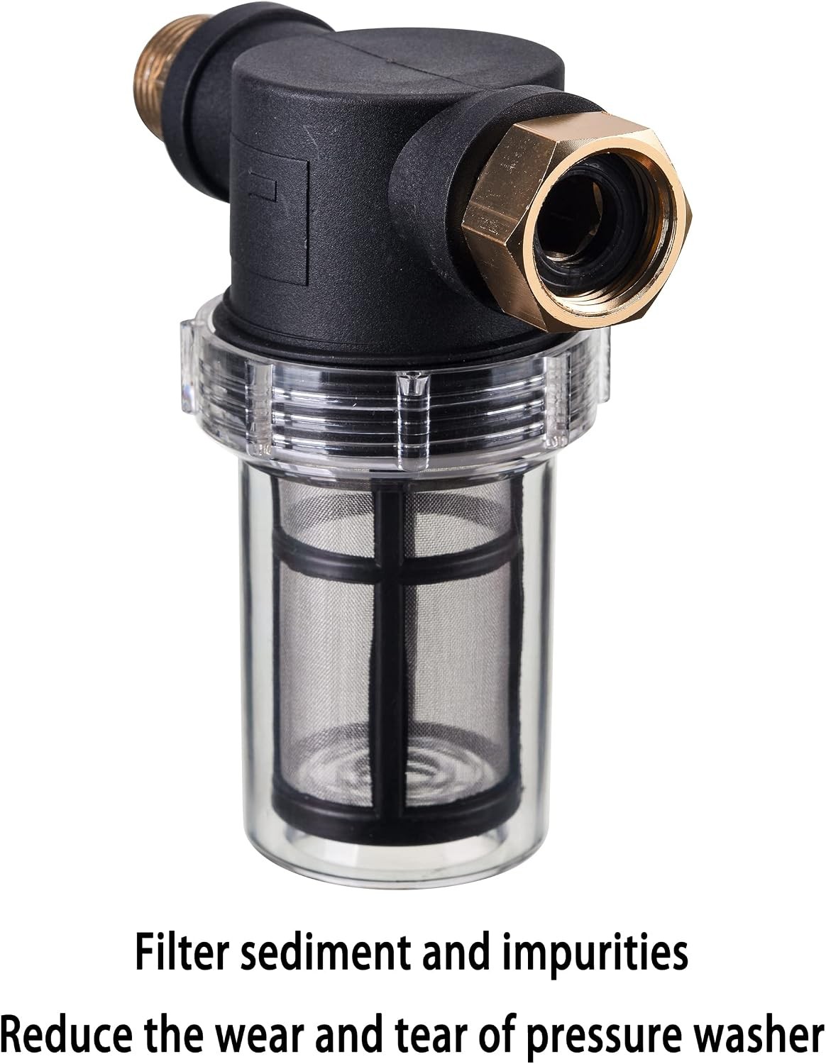 Garden Hose Filter Sediment Filter Attachment for Pressure Washer Inlet Water