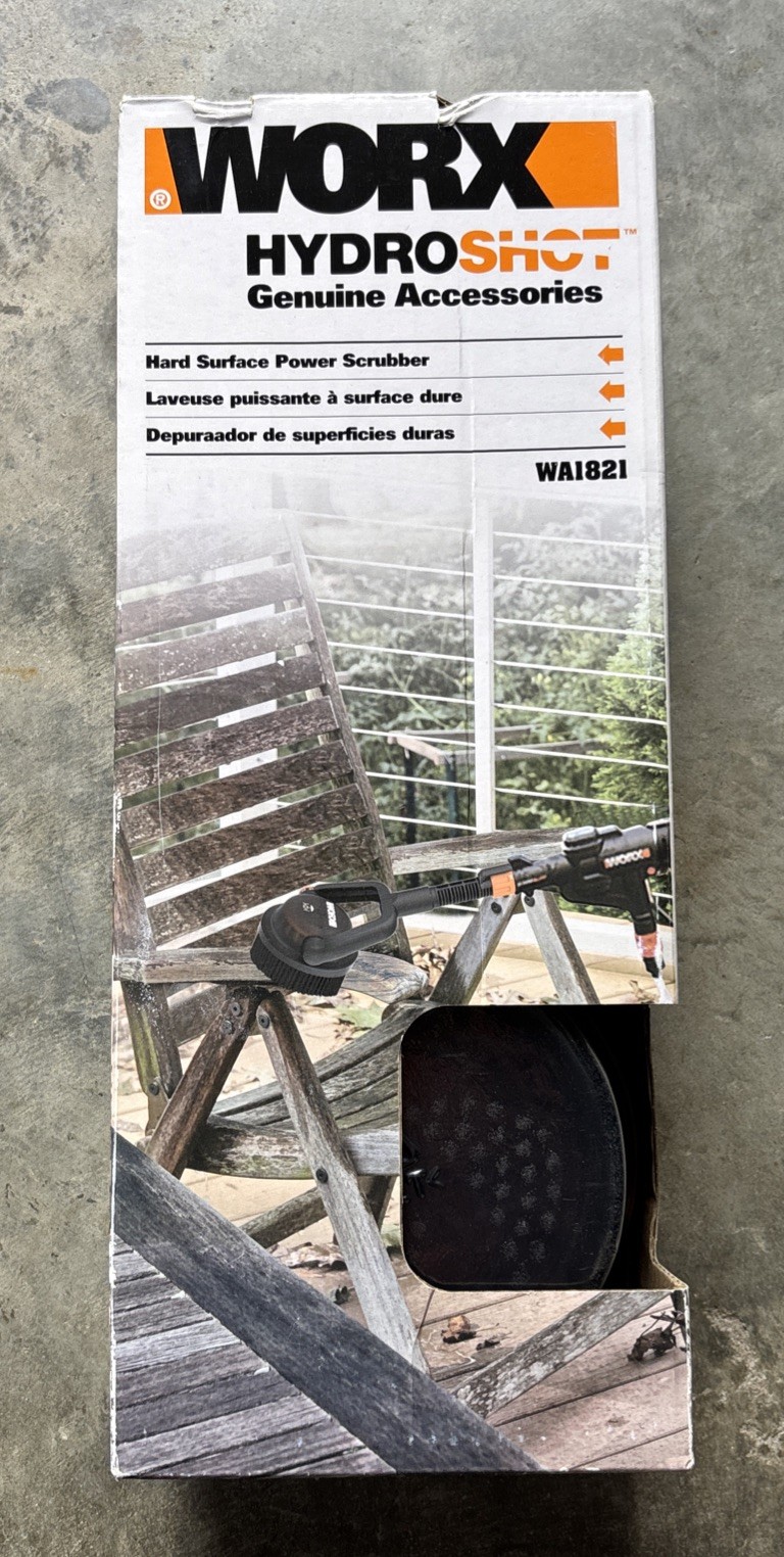Worx Hydroshot Adjustable Outdoor Power Scrubber, Quick Snap Connection (WA1821)