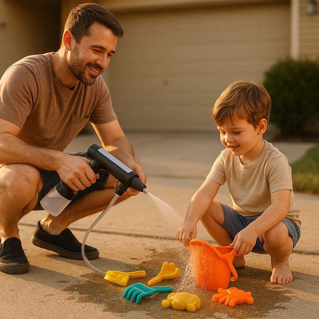 Portable Cordless Pressure Washer Kit Orange Trigger