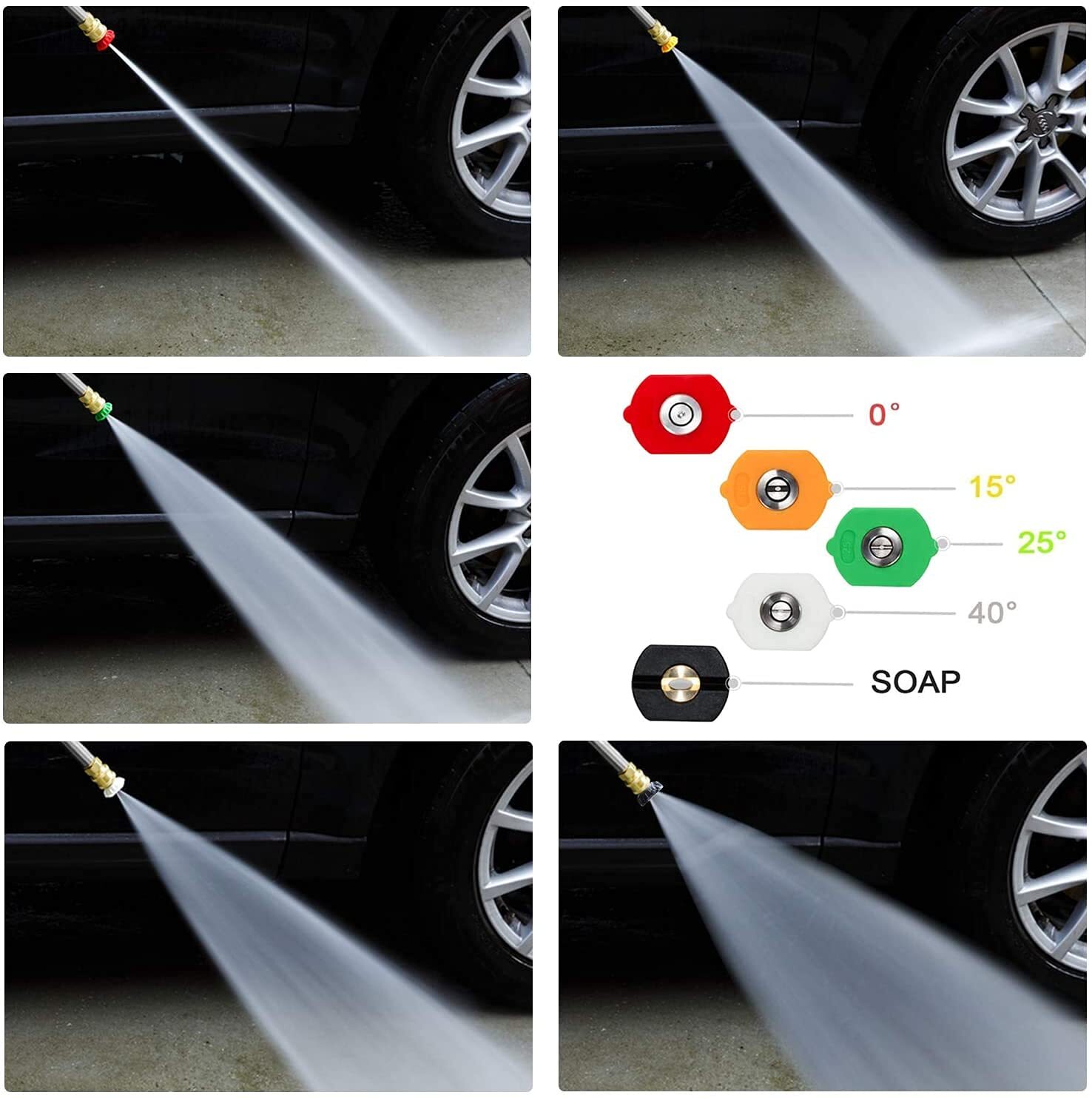High Pressure 4350PSI Car Power Washer Gun Spray Wand Lance Nozzle and Hose Kit