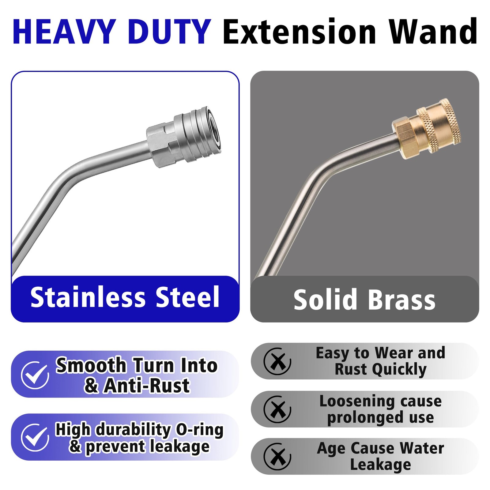 15 Inch Gutter Cleaner Attachment 45 Degree Extension Wand for Pressure Washer