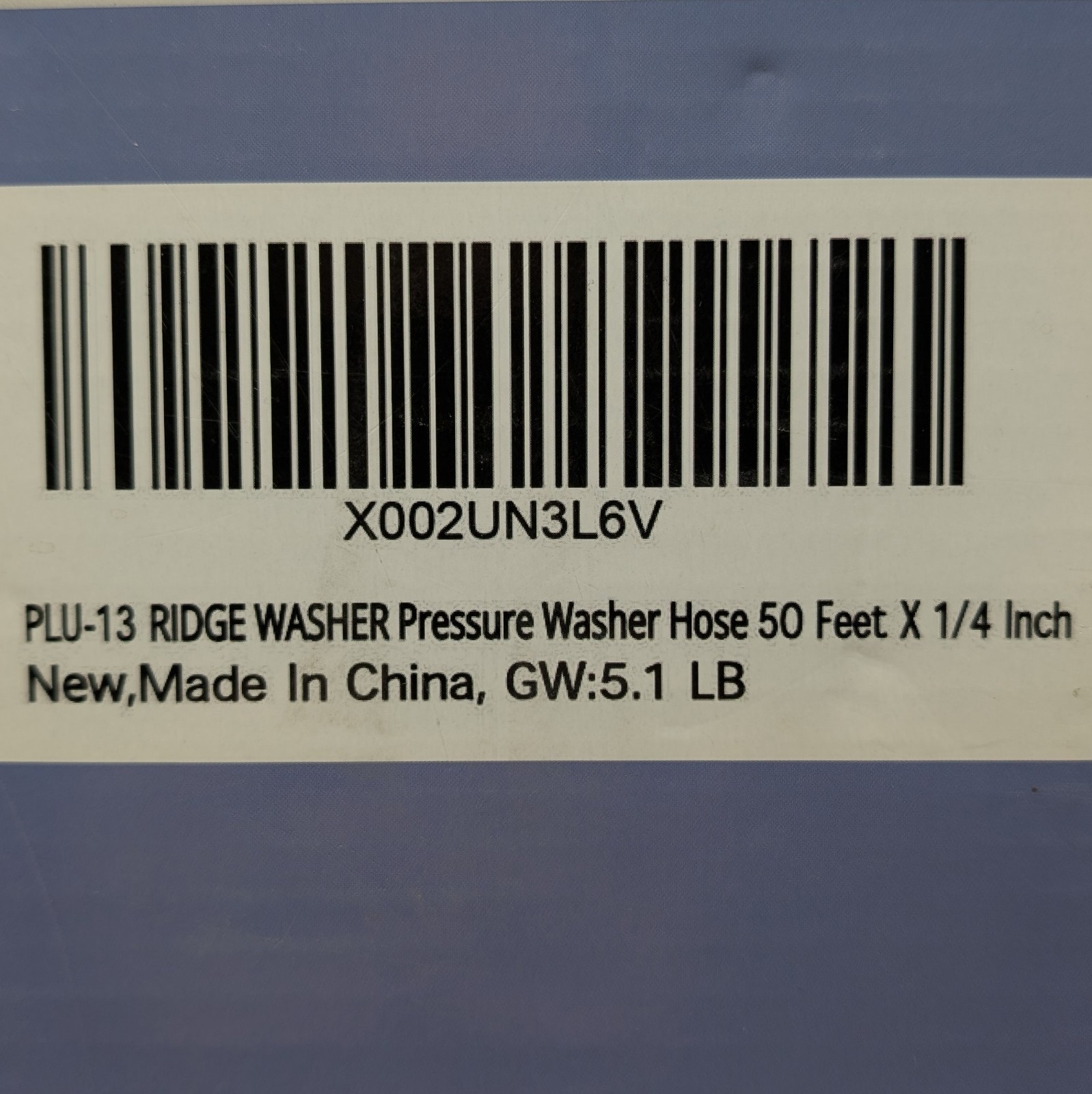 RIDGE WASHER Pressure Washer Hose 50 FT, 1/4 Inch for Most with M22 14mm Fitting