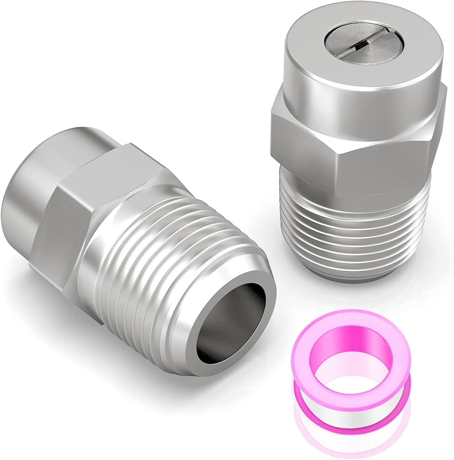 40 Degree Surface Cleaner Tips, 1/4 Inch NPT Male, 2.5 Orifice, 4000 PSI Threade