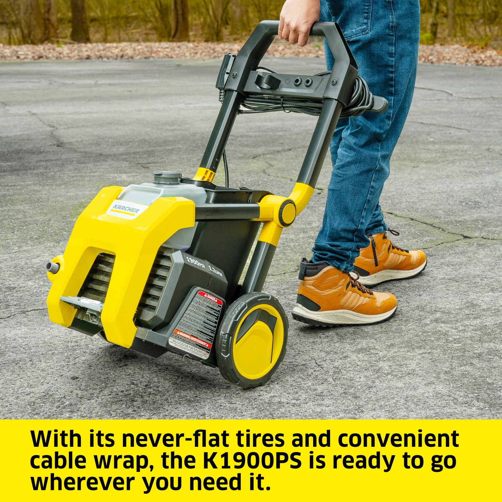 Karcher K1900PS 2375 Max PSI Pressure Washer with Onboard Storage, 0.5 Detergent