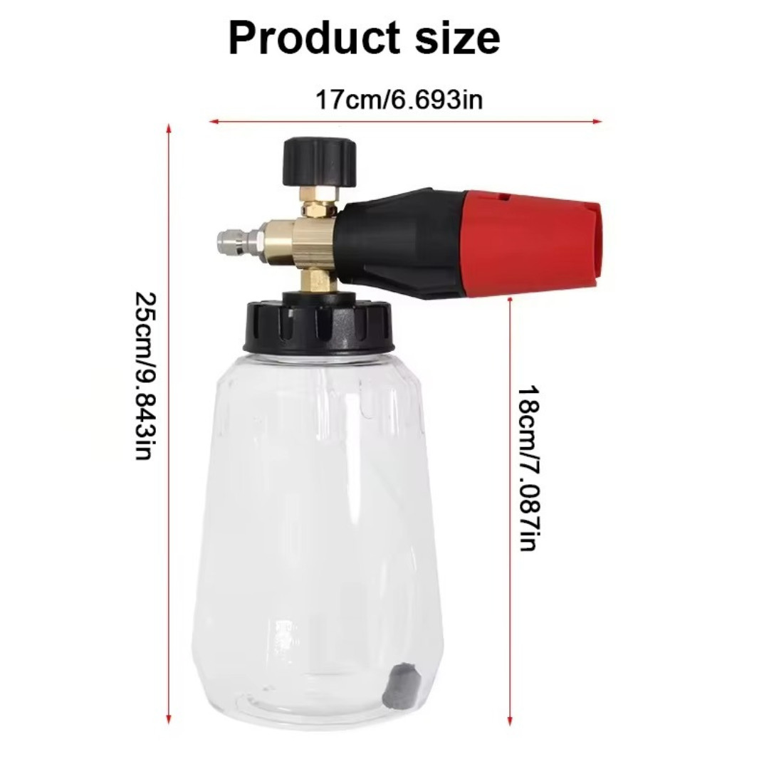 Snow Foam Lance Cannon Soap Bottle Sprayer For Pressure Washer Gun Jet Car Wash