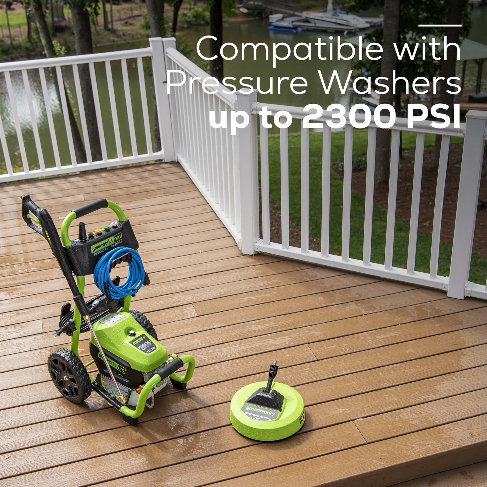 Greenworks 12 inch Rotating Surface Cleaner (max 2300 Psi) 1/4″ Quick Connect
