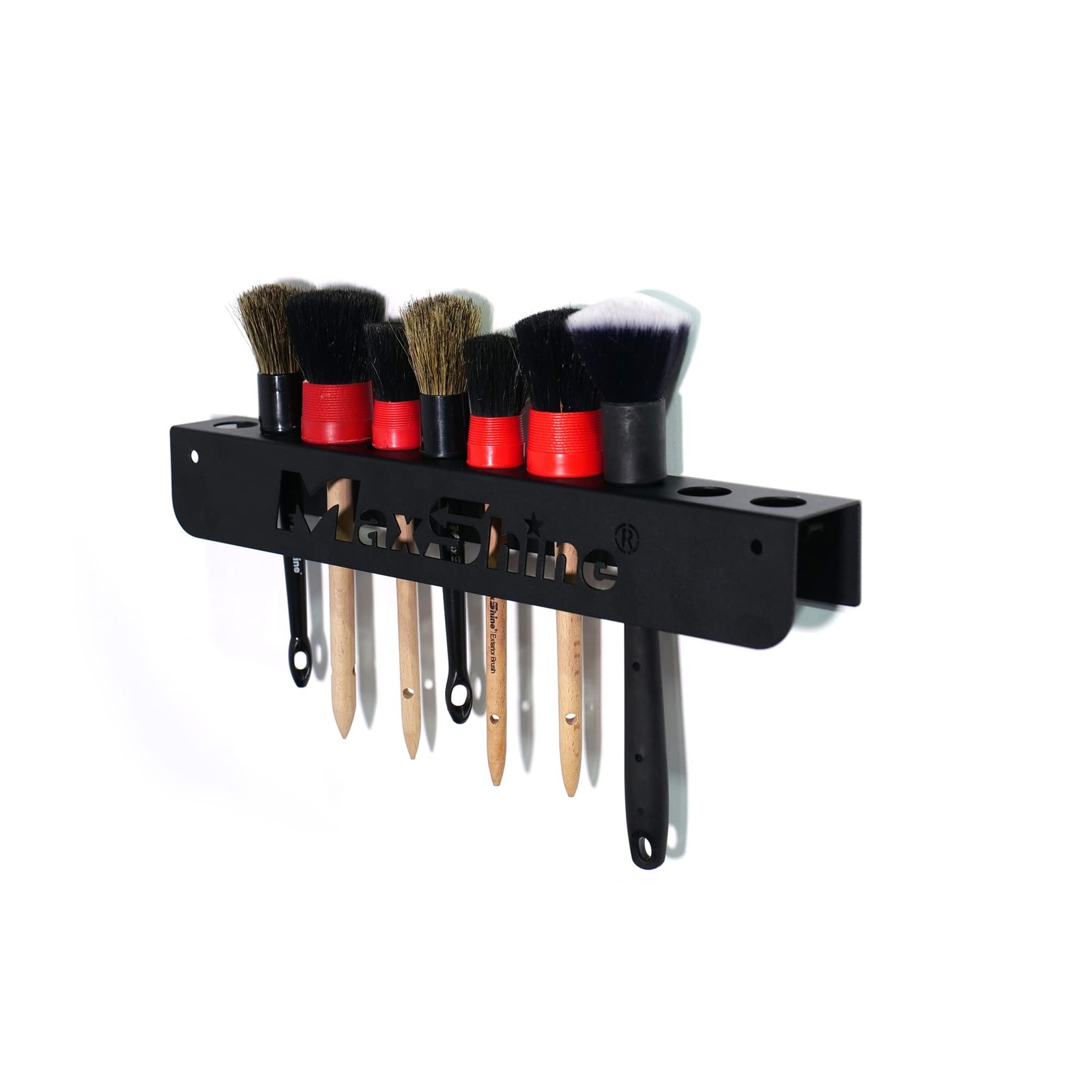 Maxshine Universal Detailing Brush Holder | 15.99 x 1.95 x inches, Black